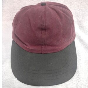 Koolah Cotton & Cracked Wax Baseball Cap Burgundy Black‎ Made in Canada